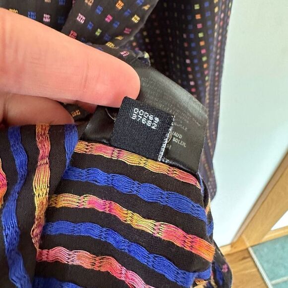 Ted Baker Men’s Multi Colored Small Square Black Long Sleeve Button Down - Picture 8 of 9